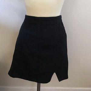 Free People Black Denim Mini